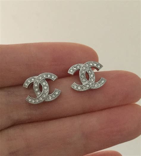 chanel earrings silver